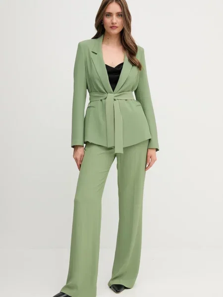 Піджак Sandro Ferrone без застібки однотонний зелений