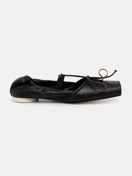 Maison Margiela balerini din piele negru