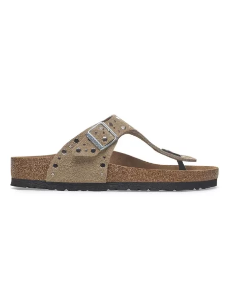 Sandały Birkenstock skórzane klasyczne beżowe