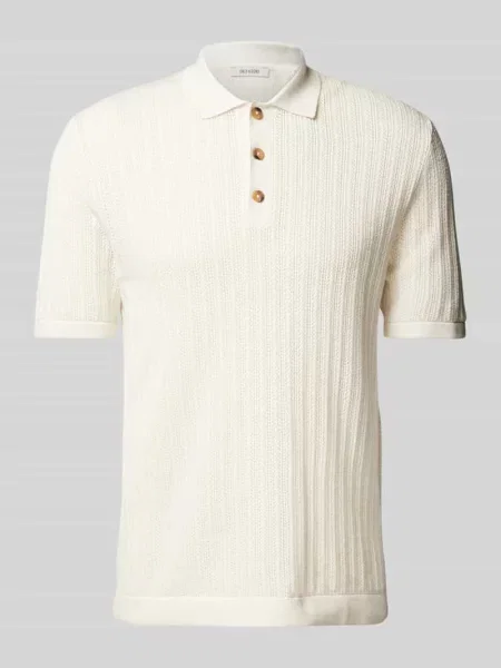 Koszulka polo o kroju regular fit z mieszanka bawełny model MOON' Only & Sons białe