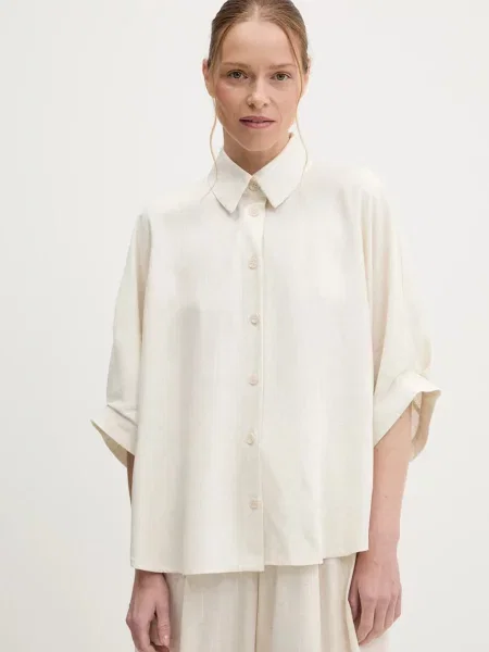 Lanena srajca Answear Lab bež