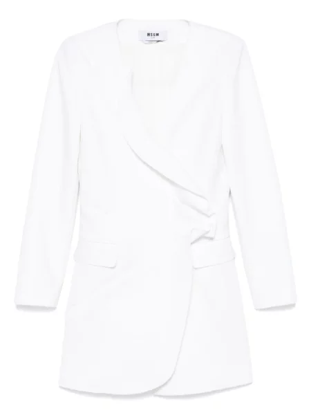 Rochie mini Msgm cu volane de costum alb