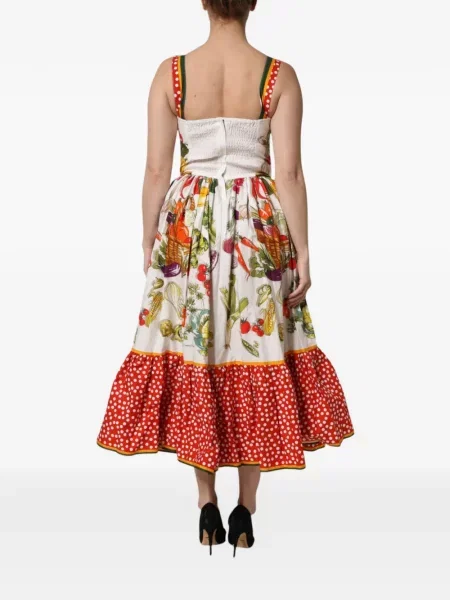 Rochie midi Dolce & Gabbana cu imagine alb