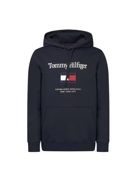 Haftowana bluza polarowa Tommy Hilfiger polarowa niebieska