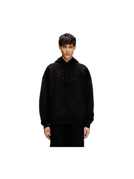 Bluza z kapturem Diesel czarna