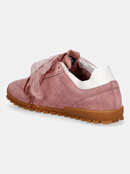 Calvin Klein Sneakersy Low Profile Run MG Sue różowy