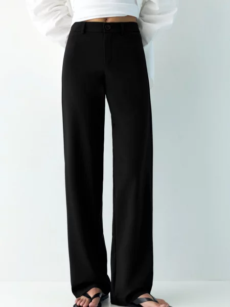 Pull&Bear Pantaloni negru