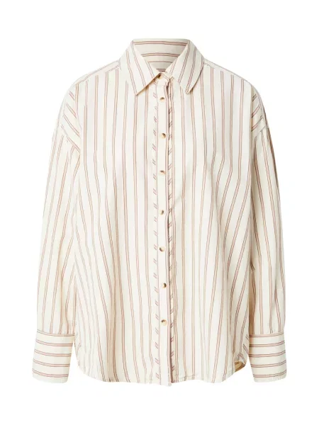 Free People Bluză fildeş / închis / brocart albastru