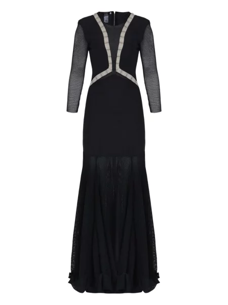 Rochie maxi Amir Slama plasă de costum negru