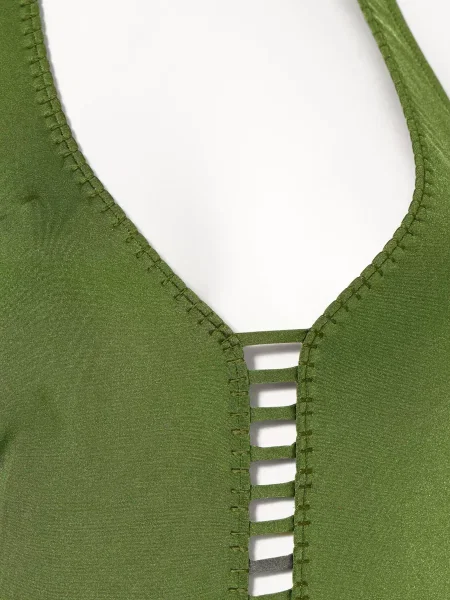 Watercult Plavky S Vázáním Za Krkem Crafted Essentials olivová