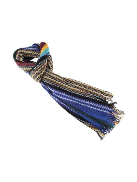 Szal Missoni wełniana w geometryczne wzory