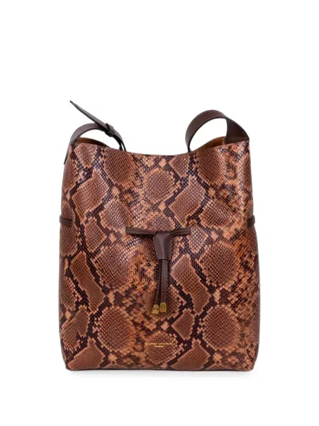 Geantă Gianni Chiarini cu imagine cu imprimeu animal print cu cordon maro
