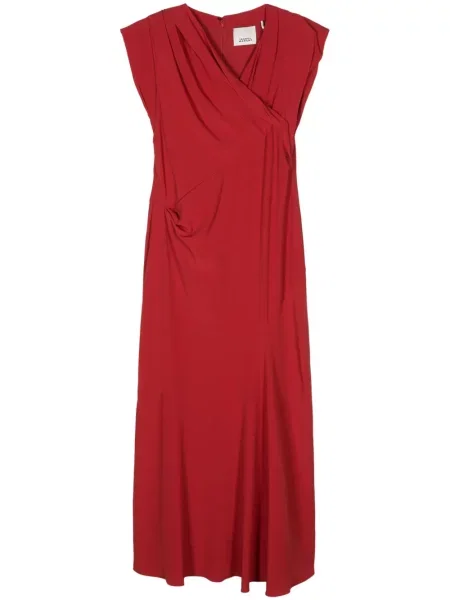 Rochie maxi Isabel Marant fără mâneci roșu