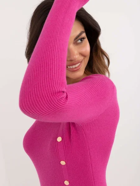 Pulover Fashionhunters clasic roz