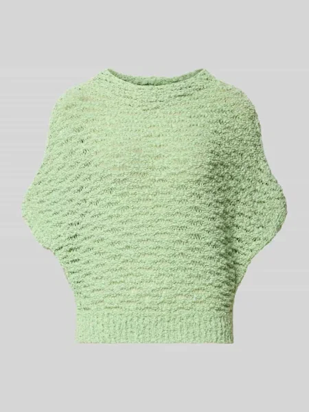 Sweter o kroju relaxed fit z dodatkiem bawełny Marc Cain miętowy