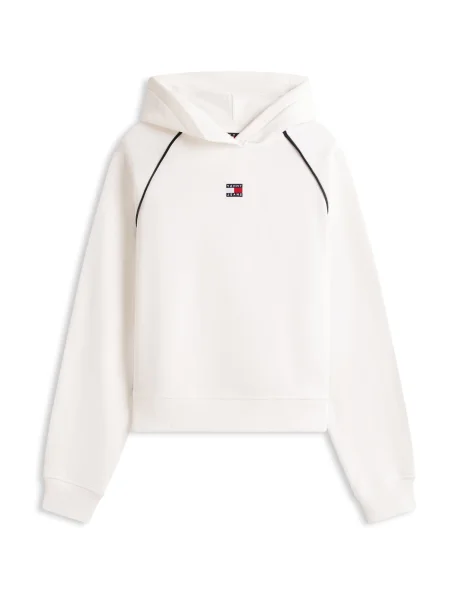 Tommy Jeans Mikina brusnicová / čierna biela