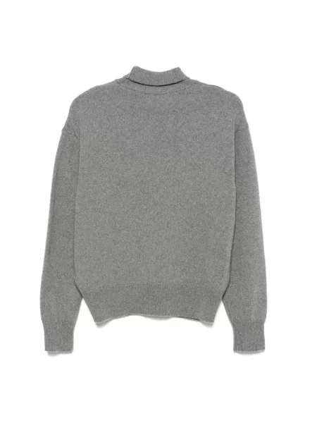 Sweter z golfem Samsoe Samsoe do golfa szary