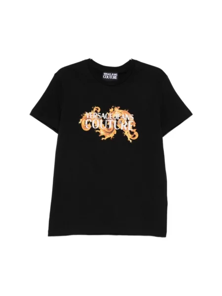 Koszulka Versace Jeans Couture z logo czarna