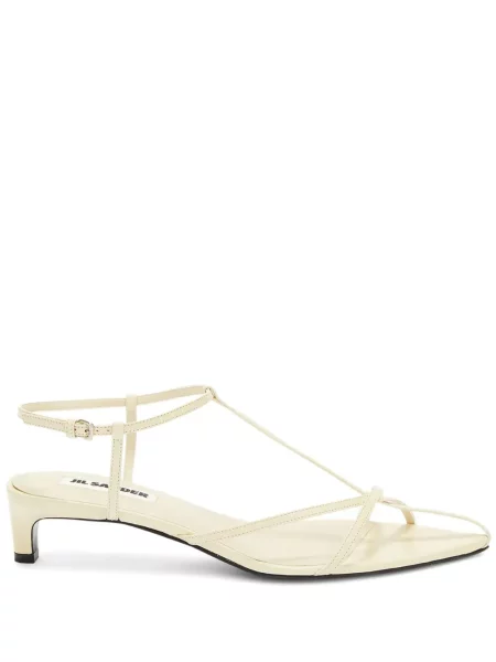 Sandale Jil Sander din piele alb