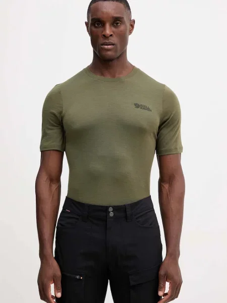 Športna kratka majica Fjallraven Abisko zelena