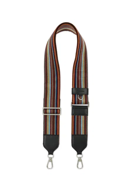 Geantă Paul Smith cu dungi cu bretele negru