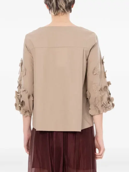 Bluză Meimeij cu model floral cu aplicații