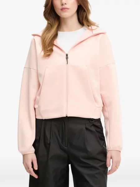 Geacă Adidas cu șireturi din piele de căprioară alb