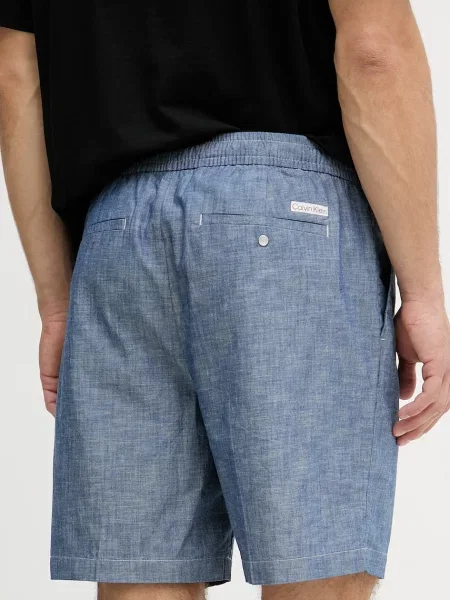Calvin Klein Jeans Szorty Mężczyźni marmurkowy S niebieski