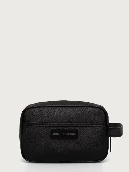 Pungă cosmetică Armani Exchange negru