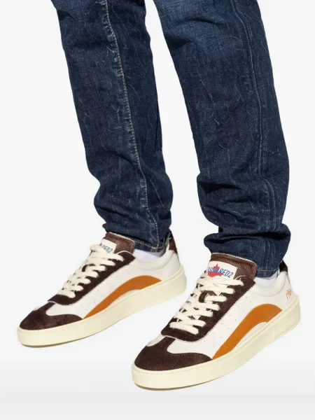 Sneakerși Dsquared2 din piele alb