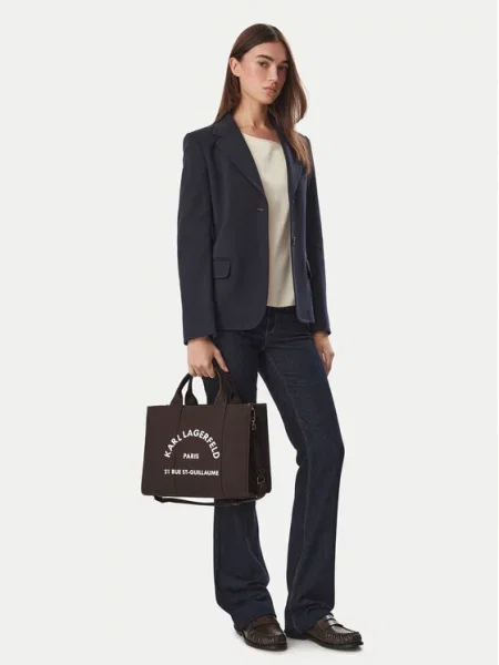 Karl Lagerfeld Shopper torba Rue St-Guillaume tamno smeđa