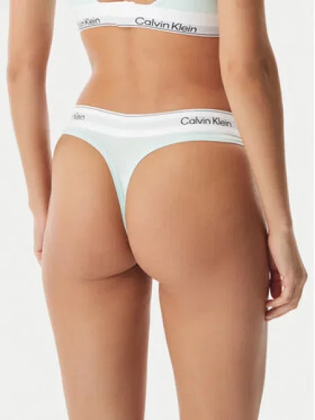 Dámske nohavičky tangá Calvin Klein Thong feel the mint zelená