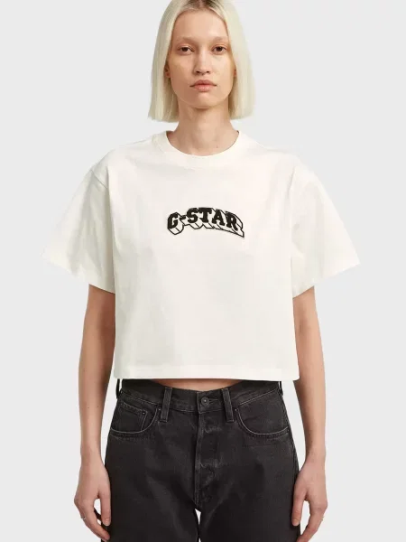 Фетрова футболка G-star Raw біла