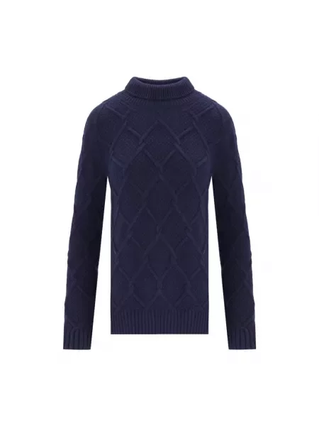 Golf lniany golf Barbour niebieski