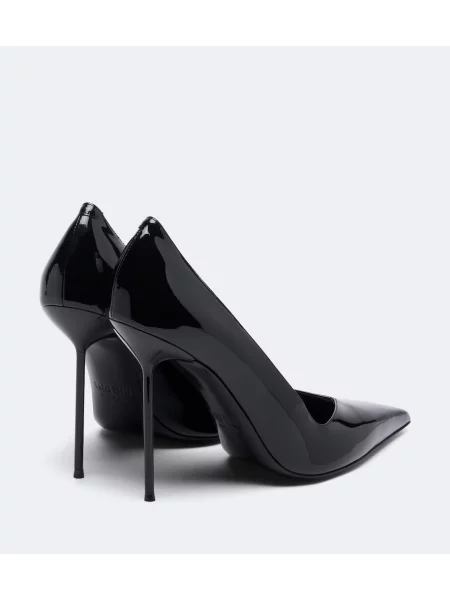 Pantofi cu toc Paris Texas din piele de lac negru