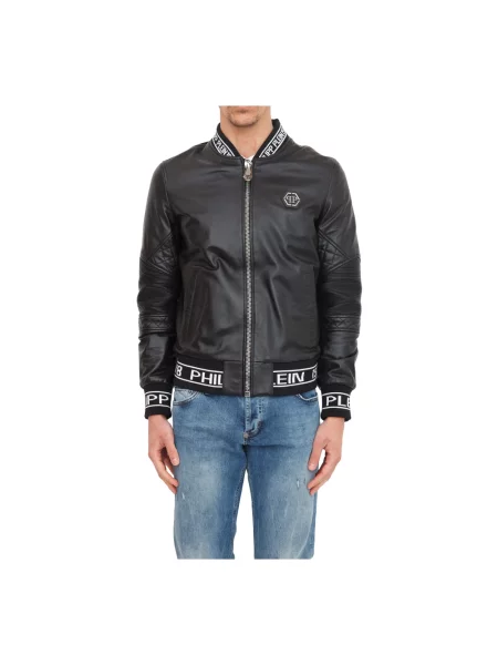 Kurtka skórzana Philipp Plein czarna