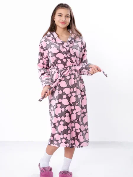 Дитячий Халат Носи своє світло-сірий текстиль/поліестер сірий