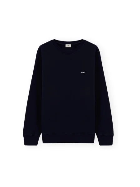 Hanorac crewneck Autry cu broderie albastru
