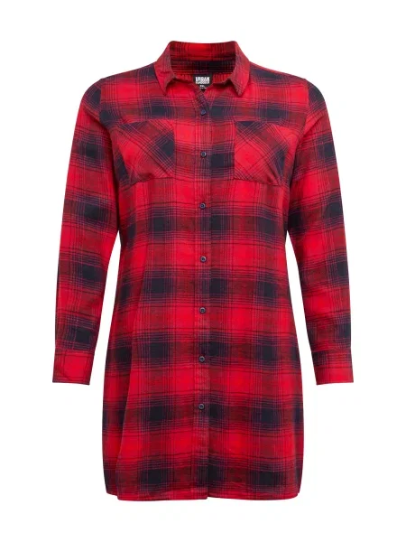 Urban Classics Rochie tip bluză / albastru marin roșu