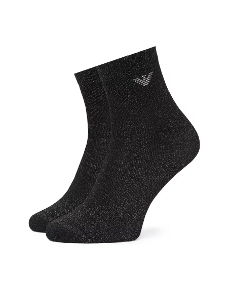 Dlouhé ponožky Emporio Armani černé