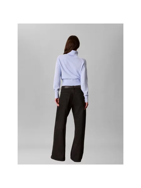 Calvin Klein Jeans Pulóver tengerészkék / világoskék / ezüstszürke kék