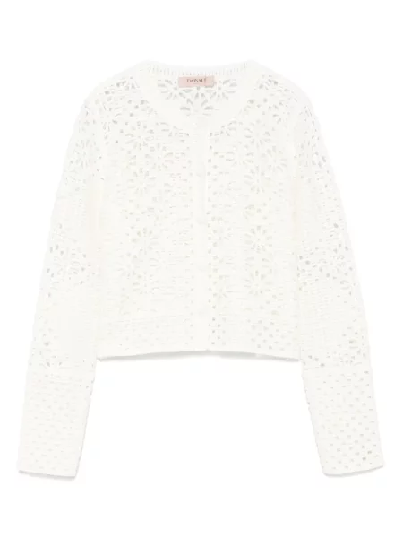 Dzianinowy kardigan Twinset biały