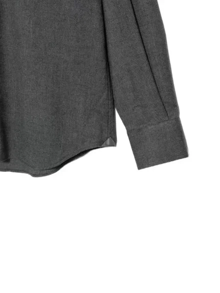 Lung cămașă Corneliani cu model herringbone gri