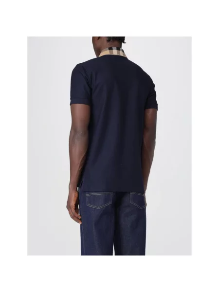 Koszulka polo Burberry z kołnierzem niebieska