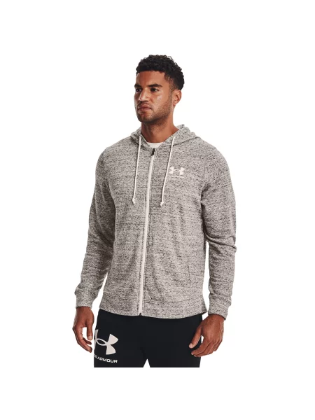 Хавлиени суичър с качулка Under Armour с качулка бяло