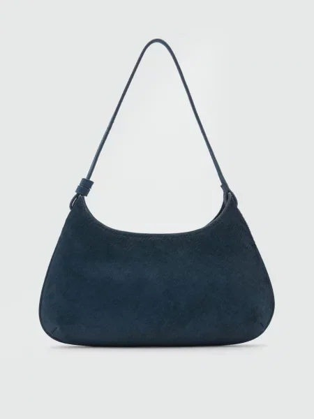 MANGO Сумка Темно-синій Шкіра синя