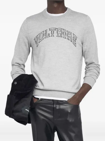 Pulover Zadig&voltaire cu imagine gri