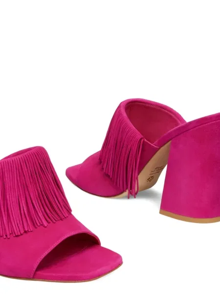Σανδάλια Stuart Weitzman με κρόσσια ροζ
