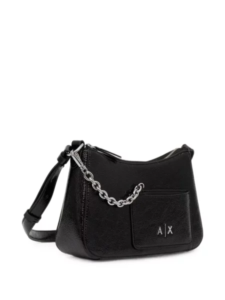 Geantă shopper Armani Exchange cu autograf negru