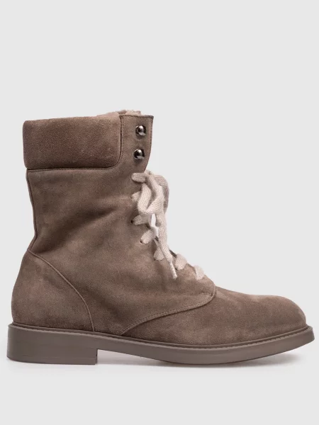 Замшеві черевики на хутрі Doucal's коричневі